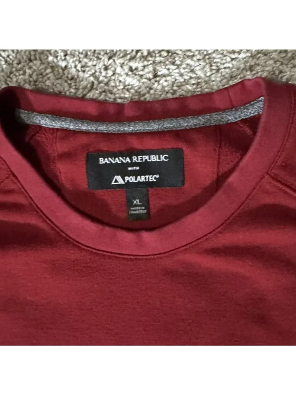 Banana Republic Polartec Sweatshirt Men's XL Red Performance Activewear